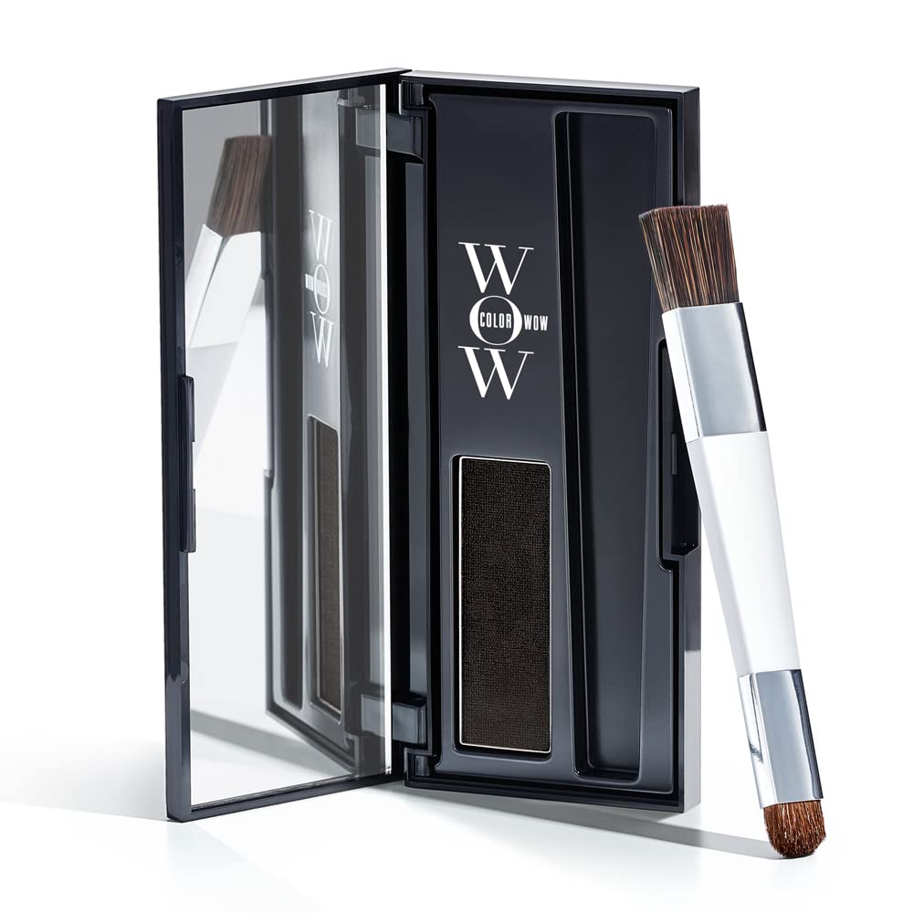 Color Wow Root Cover Up Hair Powder Black, compact hair touch-up powder, Black shade, 2.1g