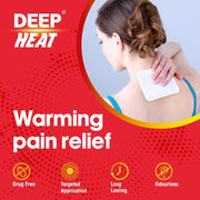 Deep Heat Pain Relief Heat Patch sachet packaging air activated heat patch 1 2 count applied warming patch lifestyle image