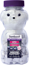Sambucol Black Elderberry Chewable Teddies for Kids | 60 Teddies | Vitamin C | Immune Support | Ages 4–12