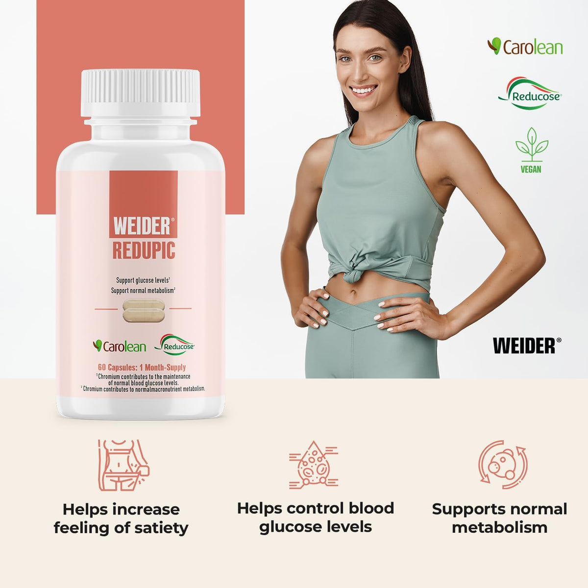 Weider Redupic Capsules with Carolean & Reducose 120 Capsules