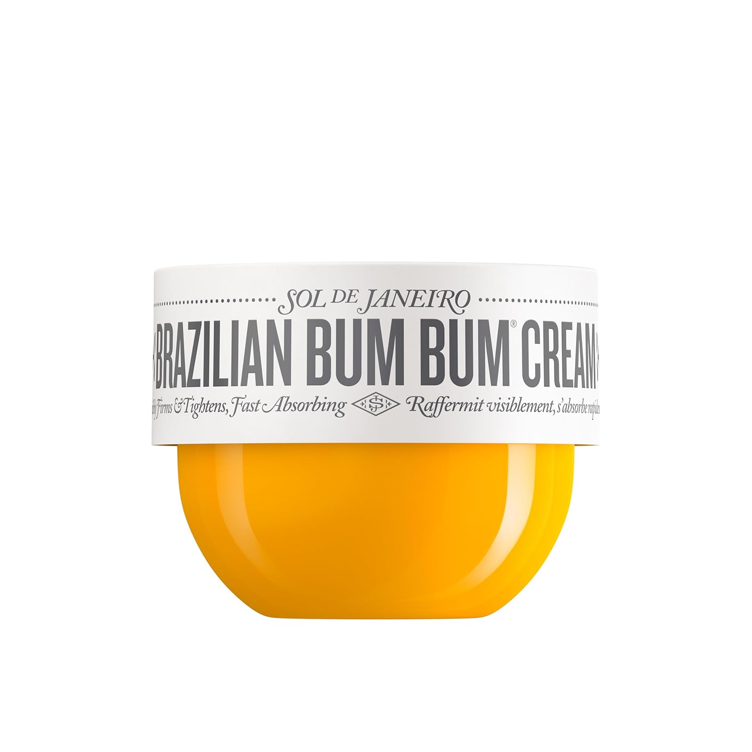 Front image: Sol de Janeiro Brazilian Bum Bum Cream tub Cheirosa 62 fragrance 75ml single pack