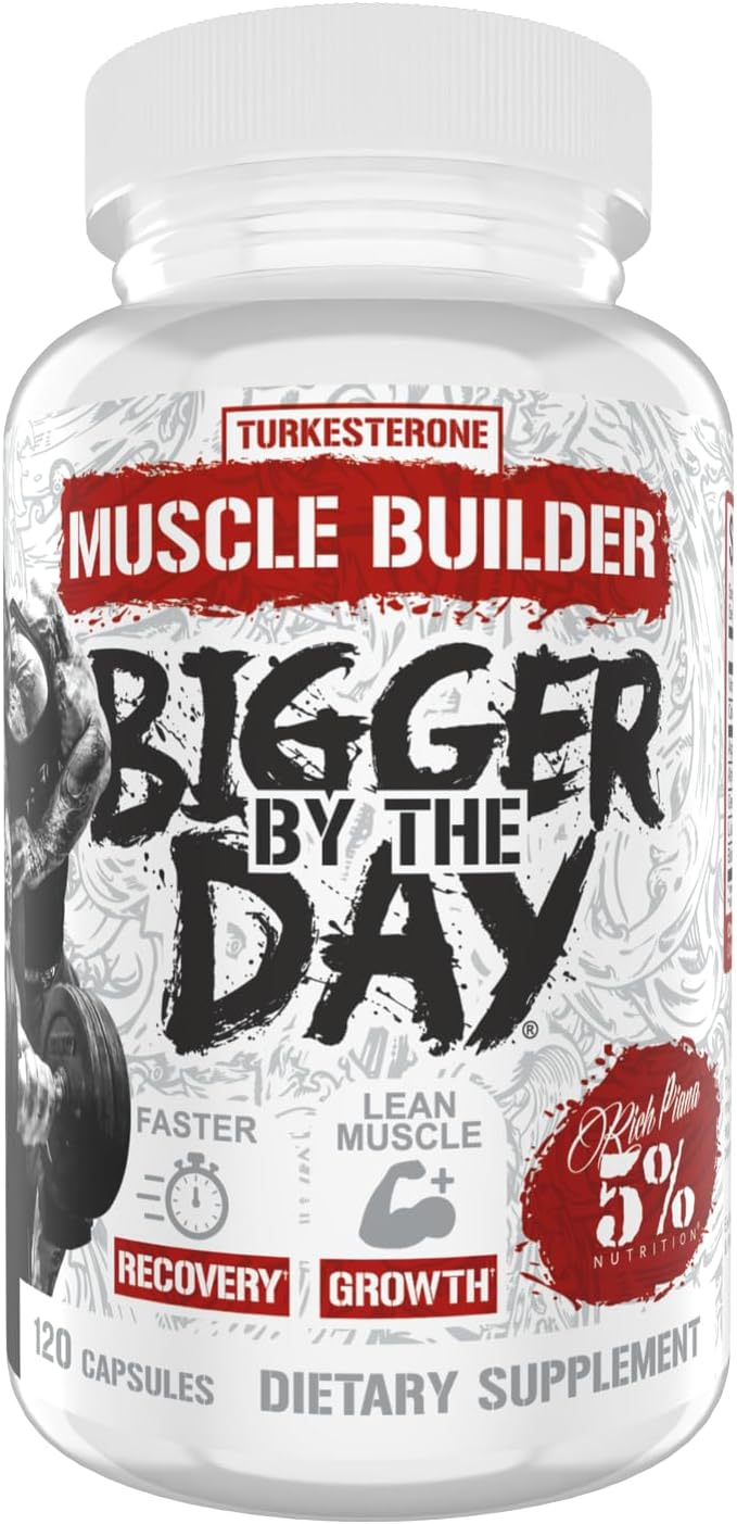 5% Nutrition Bigger By The Day 120 capsules bottle supplement