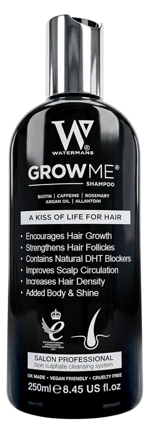 Watermans Grow Me Sulfate Free Shampoo 250ml front bottle packaging