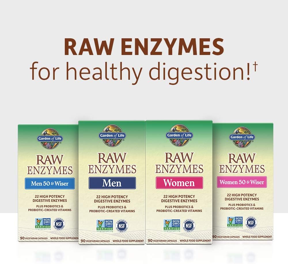 Garden of Life RAW Enzymes Women 50+ - Digestive Enzymes other variants