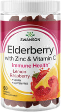 Swanson Holunderbeere mit Zink & Vitamin C Zitrone Himbeere 60 Gummibärchen