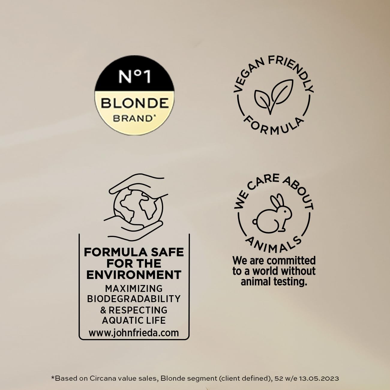 John Frieda Blonde+ Repair System Bond Building Conditioner 250ml ingredients label