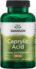 Swanson Caprylic Acid 600 mg 60 Softgels | Stoffwechsel- & Energieunterstützung