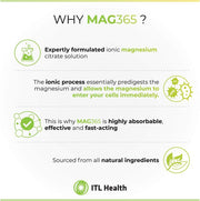 MAG365 Magnesium Citrate Powder, Unflavored - 150g