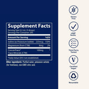 Supplement Facts Image: Trace Minerals Ionic Iodine 225mcg supplement facts ingredients liquid bottle 59ml