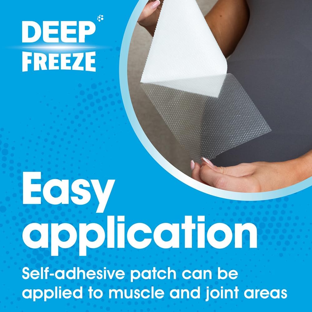 Deep Freeze Cold Patch cooling therapy patch sachet packaging 1 count application instructions image