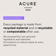 Acure Radically Rejuvenating Dual Phase Bakuchiol Serum 20ml recyclable and compostable