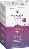 Minami MorEPA Kids 6+ – EPA, DHA & Vitamin D3, Erdbeere – 60 Weichkapseln