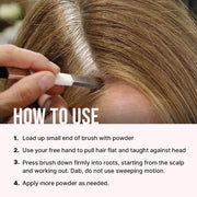 Color Wow Root Cover Up Hair Powder Black, compact hair touch-up powder, Black shade, 2.1g, root application directions