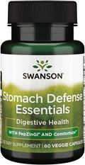 Swanson Stomach Defense Essentials mit PepZinGI – 60 pflanzliche Kapseln