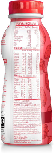SlimFast Strawberry Ready To Drink shake ingredients label bottle 325ml
