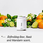 Fussy Refillable Natural Hand Wash Tropic Tonic lime basil mandarin fragrance 240ml bottle and refill ingredients