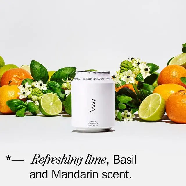 Fussy Natural Body Wash Refill Tropic Tonic lime basil mandarin fragrance 320ml refill ingredients