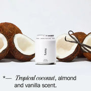 Fussy Refillable Natural Hand Wash Coconut Milk coconut almond vanilla fragrance 240ml bottle and refill ingredients