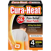 Cura-Heat 24H non-medicinal heat patch back shoulder air-activated 4 patches front packaging