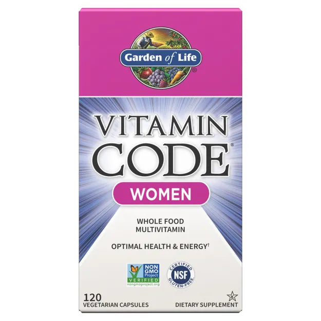 Garden of Life Vitamin Code Women's Multivitamin box, 120 capsules.