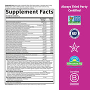 Supplement facts and ingredient list for Women's Multivitamin.