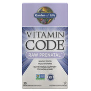 Garden of Life Vitamin Code Raw Prenatal Multivitamin box 30 vegan capsules