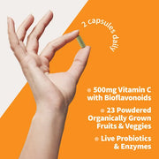 Garden of Life RAW Vitamin C 500mg with Probiotics dosage