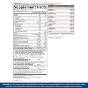 Certifications and ingredient list for RAW Organic Fit protein powder.