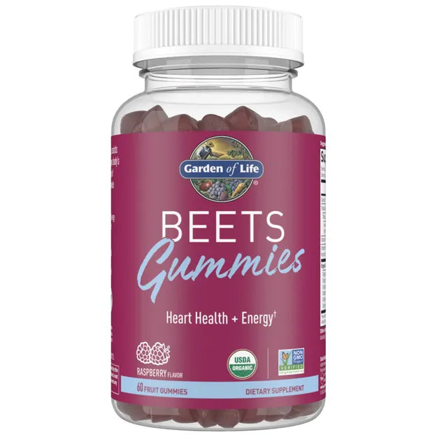 Garden of Life Organic Beet Root Gummies, Raspberry - 60 Count