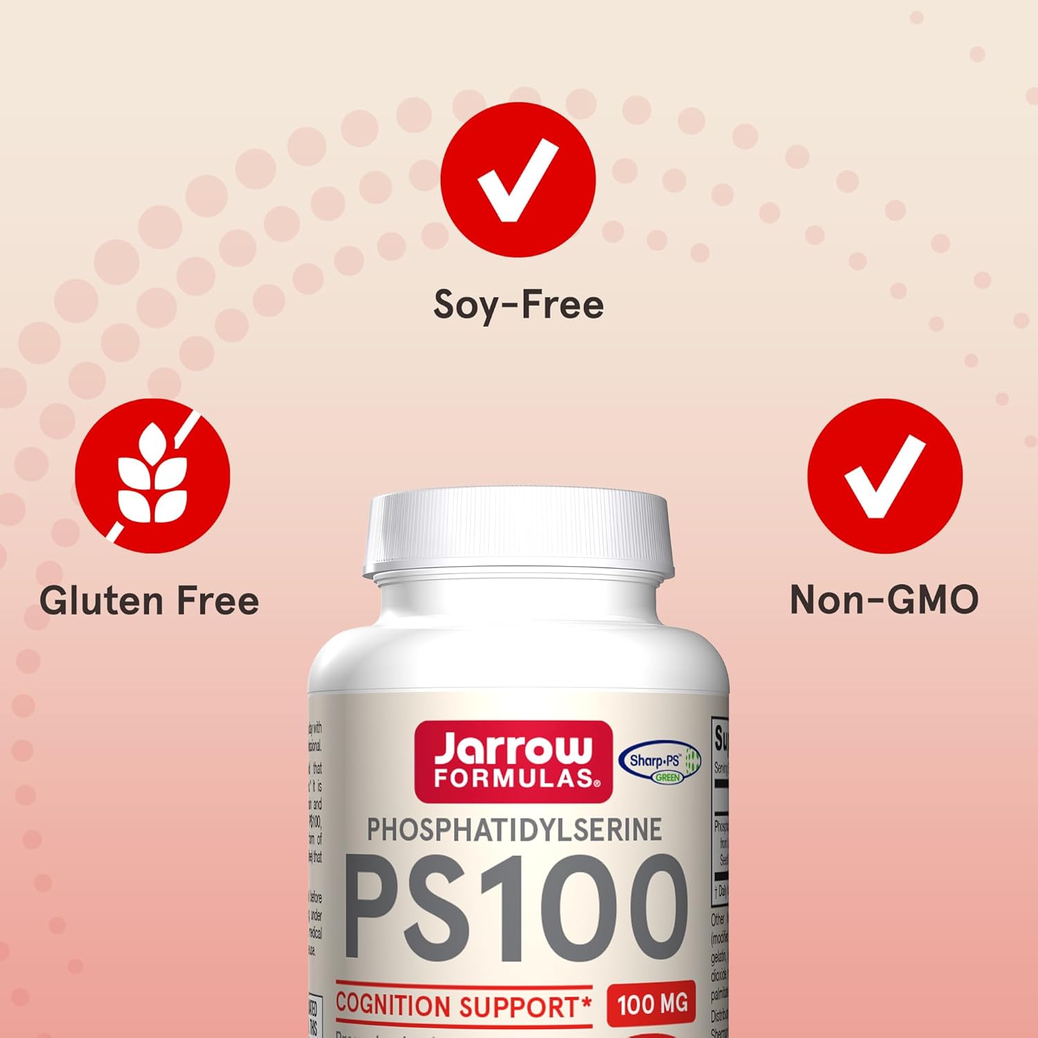 Jarrow Formulas PS100 Phosphatidylserine 100mg Softgels