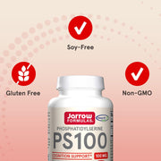 Jarrow Formulas PS100 Phosphatidylserine 100mg Softgels