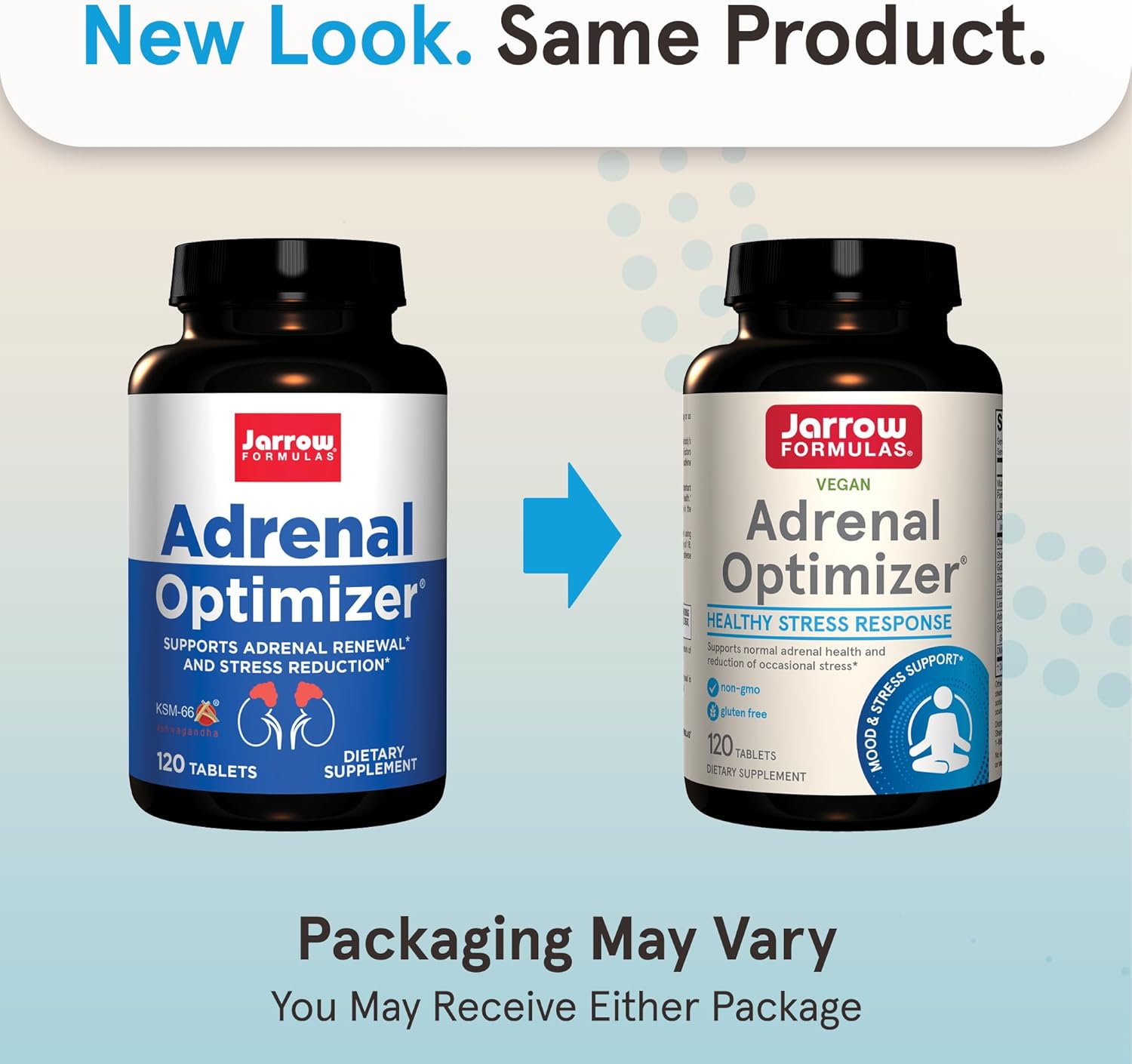 Jarrow Formulas Adrenal Optimizer Nutrient Complex - 120 Tablets new look