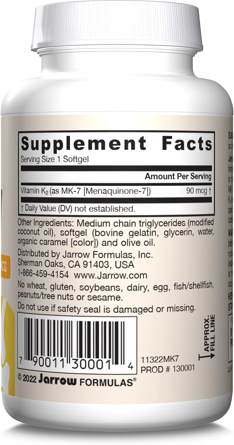 Barcode Image: Jarrow Formulas Vitamin K2 MK-7 90mcg softgels barcode 60 count