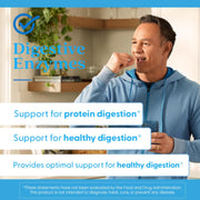 Doctor's Best Digestive Enzymes, bottle packaging, no flavour, 90 veggie capsules, daily supplement use