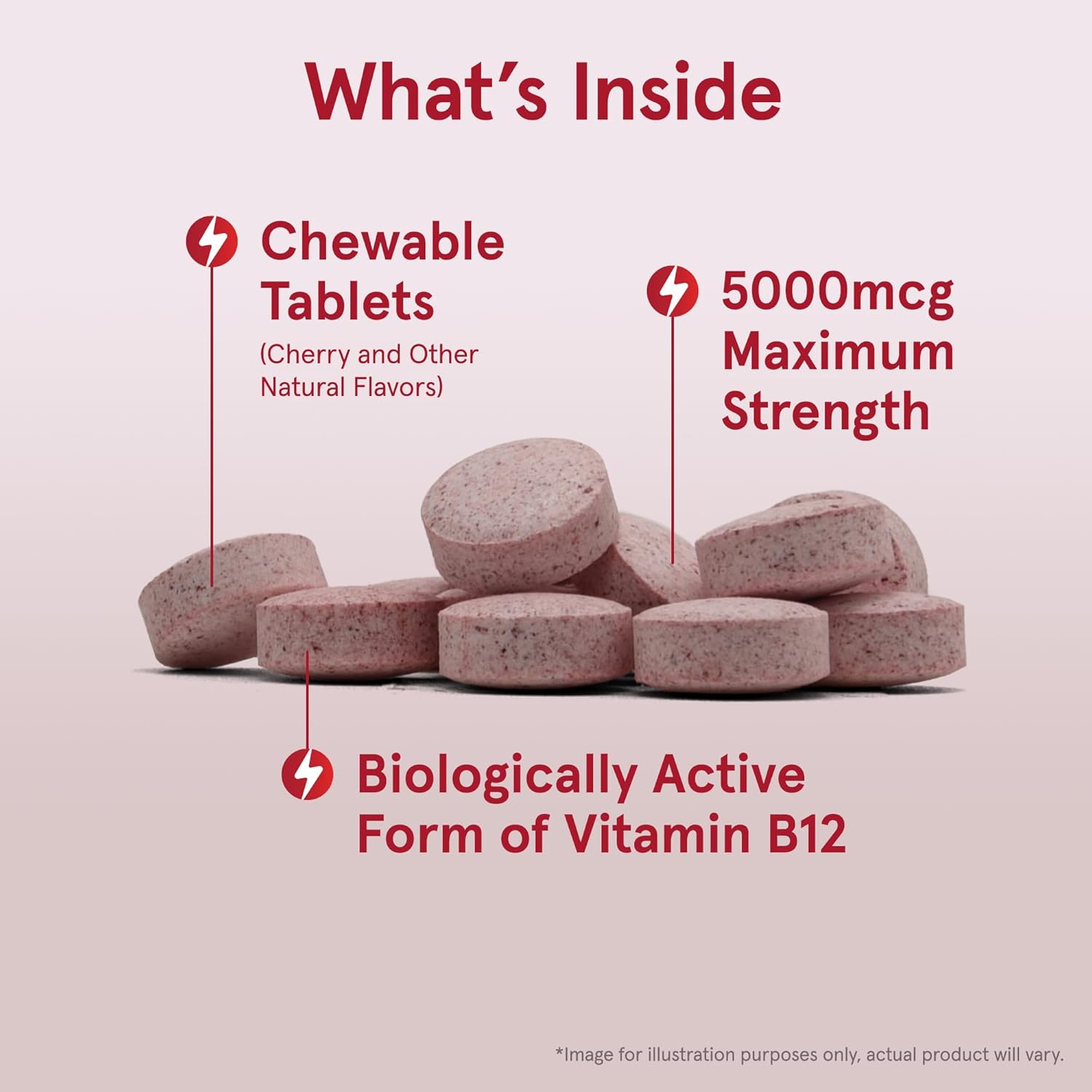 Jarrow Formulas Methyl B-12 5000mcg chewable tablets fruit flavored daily use lifestyle