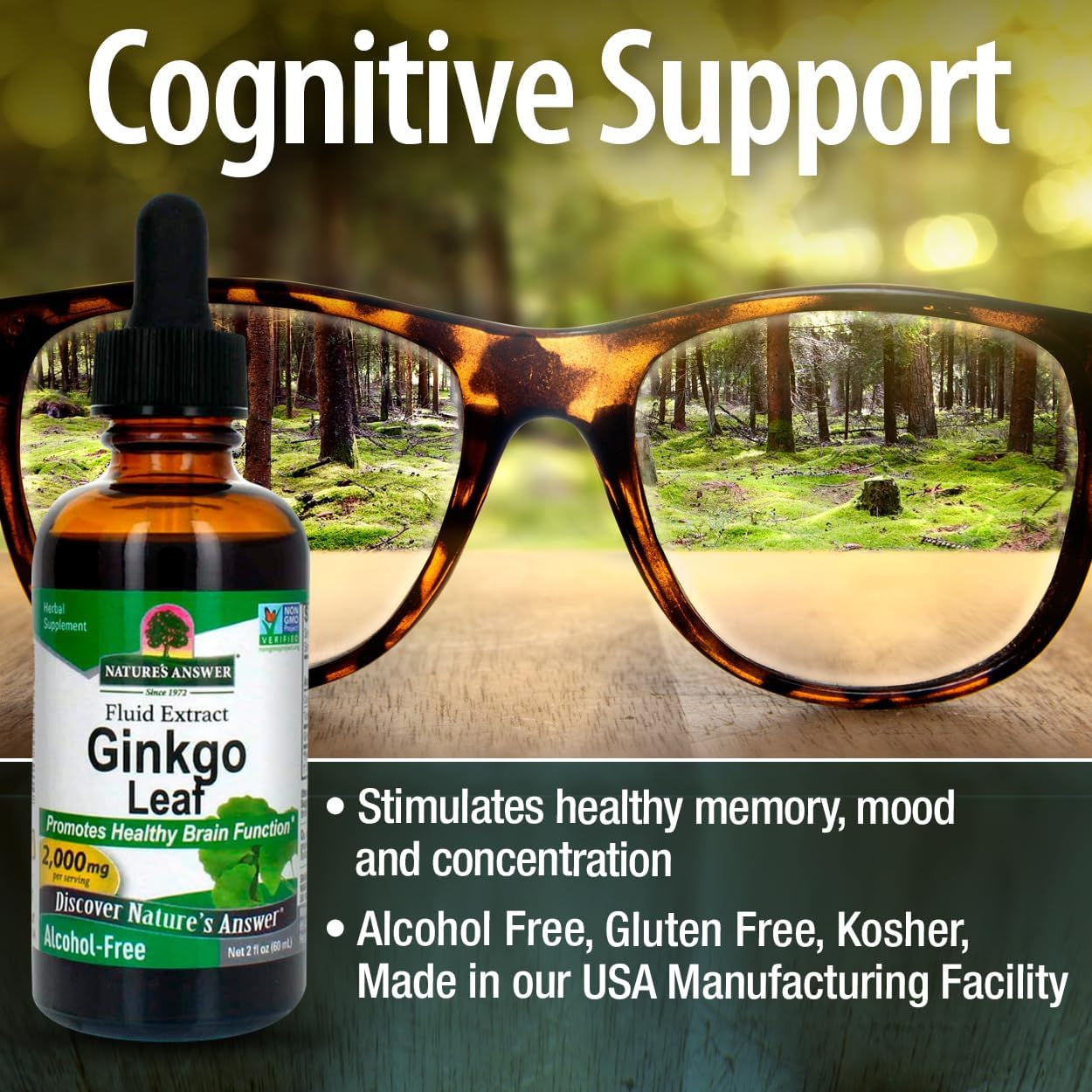 Nature's Answer Ginkgo Leaf Extract Alcohol-Free - 30ml