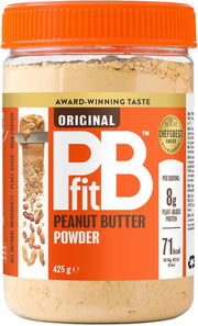 Front image: PBfit Original Peanut Butter Powder peanut flour spread 425g tub