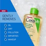 CeraVe Hydrating Foaming Oil Cleanser facial cleanser pump bottle 473ml skincare use