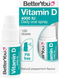 BetterYou Vitamin D3 4000 IE Mundspray, Pfefferminze - 15ml