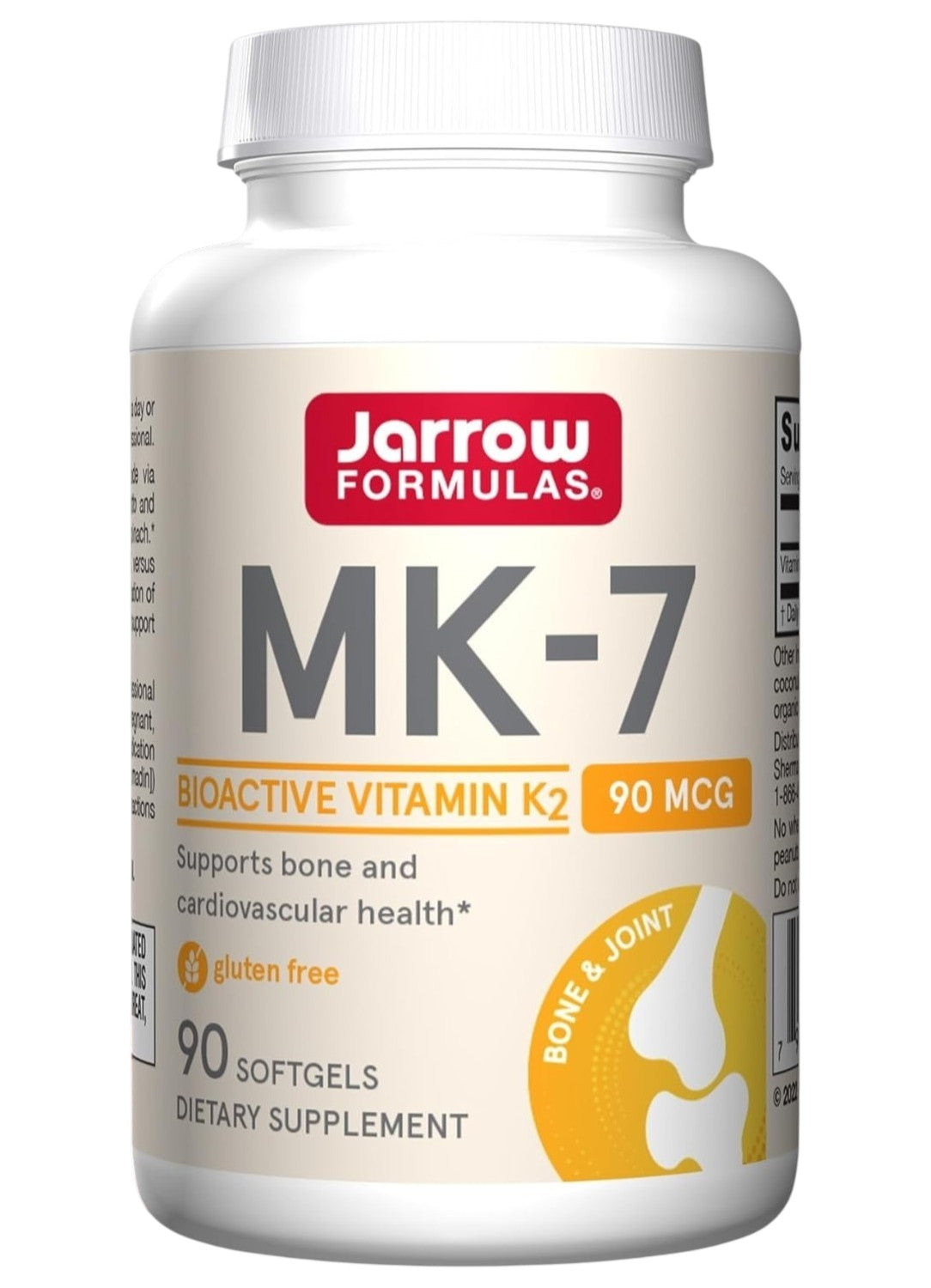 Jarrow Formulas MK-7 Vitamin K2 90mcg 90 Softgels