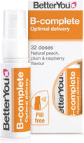 BetterYou B-Complete Mundspray, Pfirsich Pflaume Himbeere - 15ml