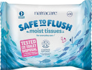 Natracare Safe to Flush Moist Tissues plastic free flushable wipes pack 30 wipes