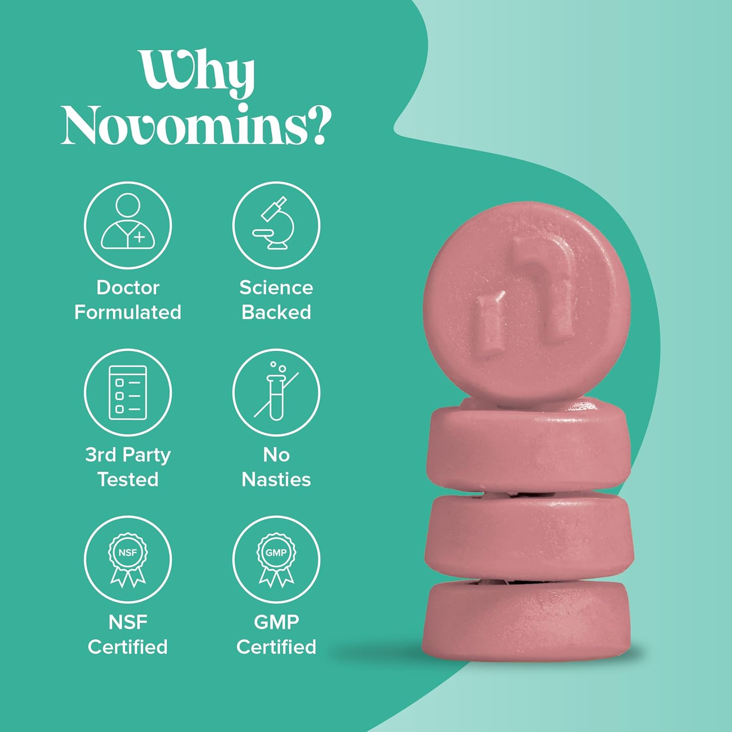 Novomins Calcium Vitamin D K2 Gummies Peach 60 Count vegan gummies supplement close up