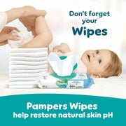 Pampers Baby-Dry Pants Size 6 Jumbo+ Pack - 2 x 54 Nappies and Pampers wipes