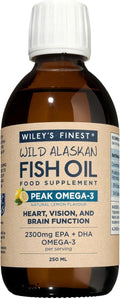 Wiley's Finest Wild Alaskan Fish Oil Omega-3 Liquid Lemon - 250ml