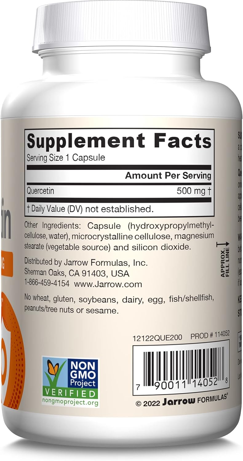 Barcode Image: Jarrow Formulas Quercetin 500mg veggie capsules barcode 200 count