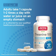 How to Use Image: Jarrow Formulas l theanine 100mg veggie capsules 60 count usage instructions empty stomach