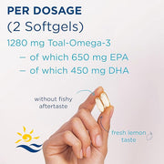 Nordic Naturals Ultimate Omega-3 Lemon - 1280mg Omega-3 Fish Oil Softgels
