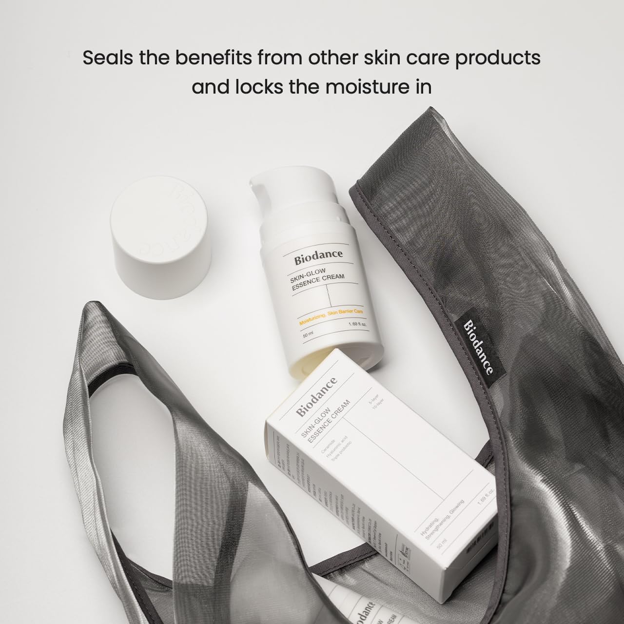 Biodance Skin-Glow Essence Face Cream 50ml used as part of a daily facial skincare routine