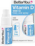 BetterYou Vitamin D3 1000 IE Mundspray, Pfefferminze - 15ml